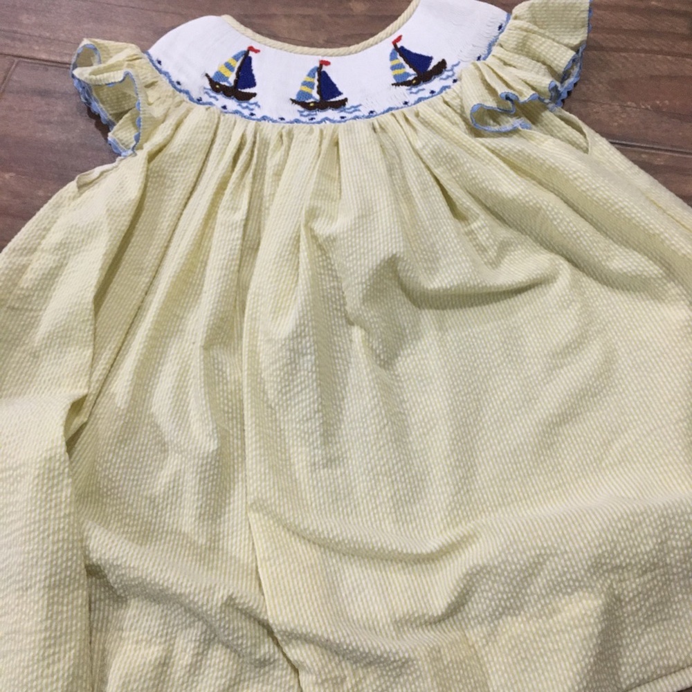 Molly Pop Smocked Yellow Dress